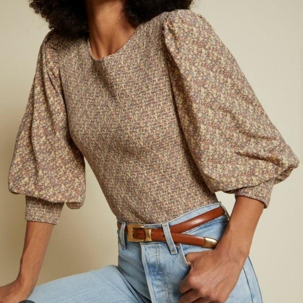Nation Ltd Pepper Smocked Romance Tee- Liberty Size XS